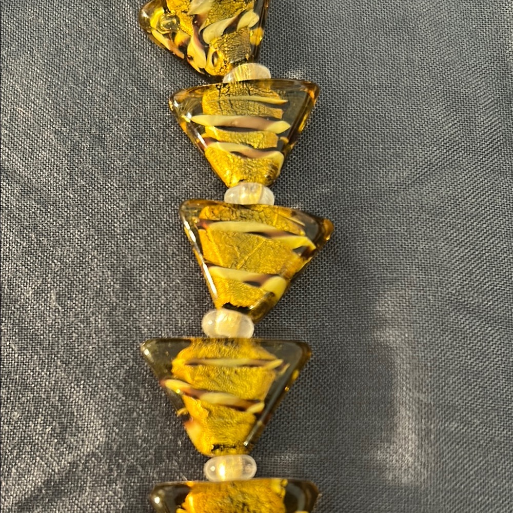 Glass Triangular Bead Necklace - Picture 6 of 9